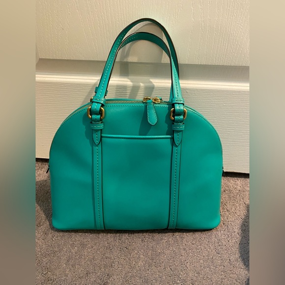 Coach Peyton Cora Domed Satchel- Green - Picture 2 of 7